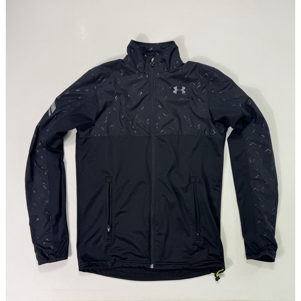 Under Armour Catalyst Men Small Full Zip Jacket Vented Golf Active Black UA Coat